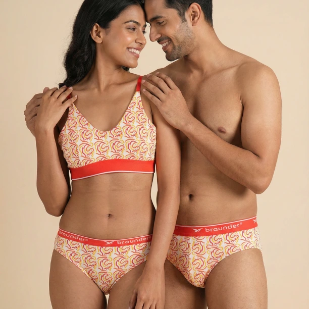 Comfortable Spiral Fusion- Ladies Bralette, Ladies Brief, Men Br