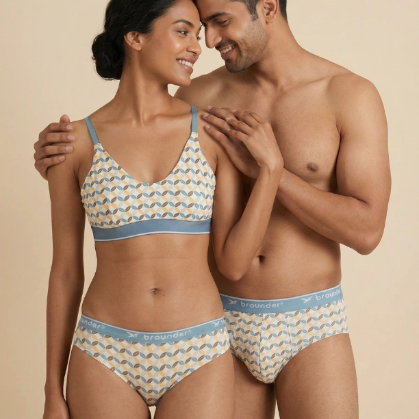 Super Soft Floral- Man Brief, Ladies Bralette, Ladies Brief