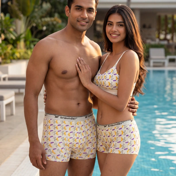 Premium Chrome Lavender- Man Boxer, Ladies Bralette, Ladies Knic